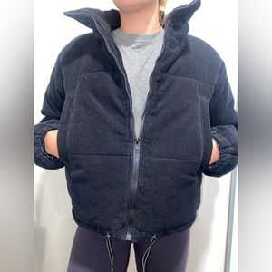 Black Corduroy Puffer